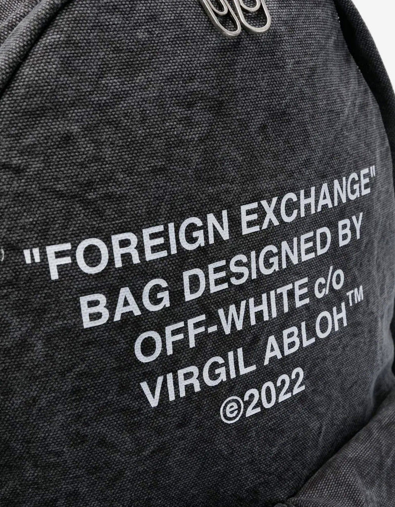 Off-White c/o Virgil Abloh Grey Slogan Hard Core Backpack