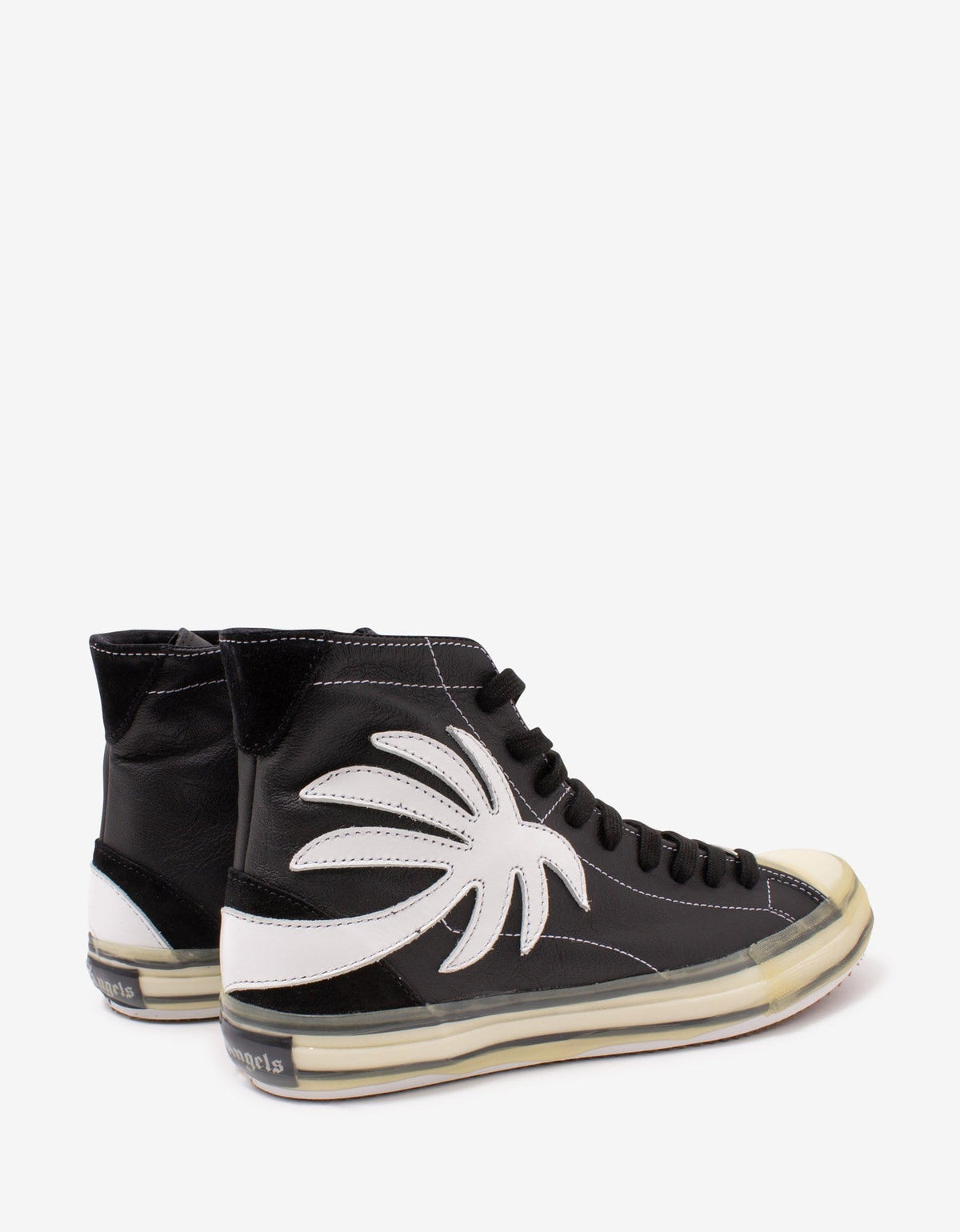 Palm Angels Black Palm Tree High Top Trainers