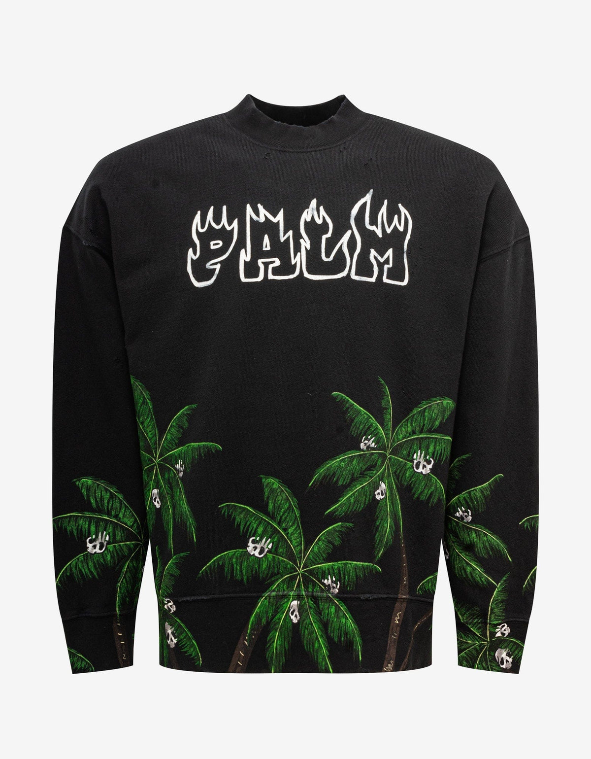 Palm Angels Black Palms & Skull Sweatshirt