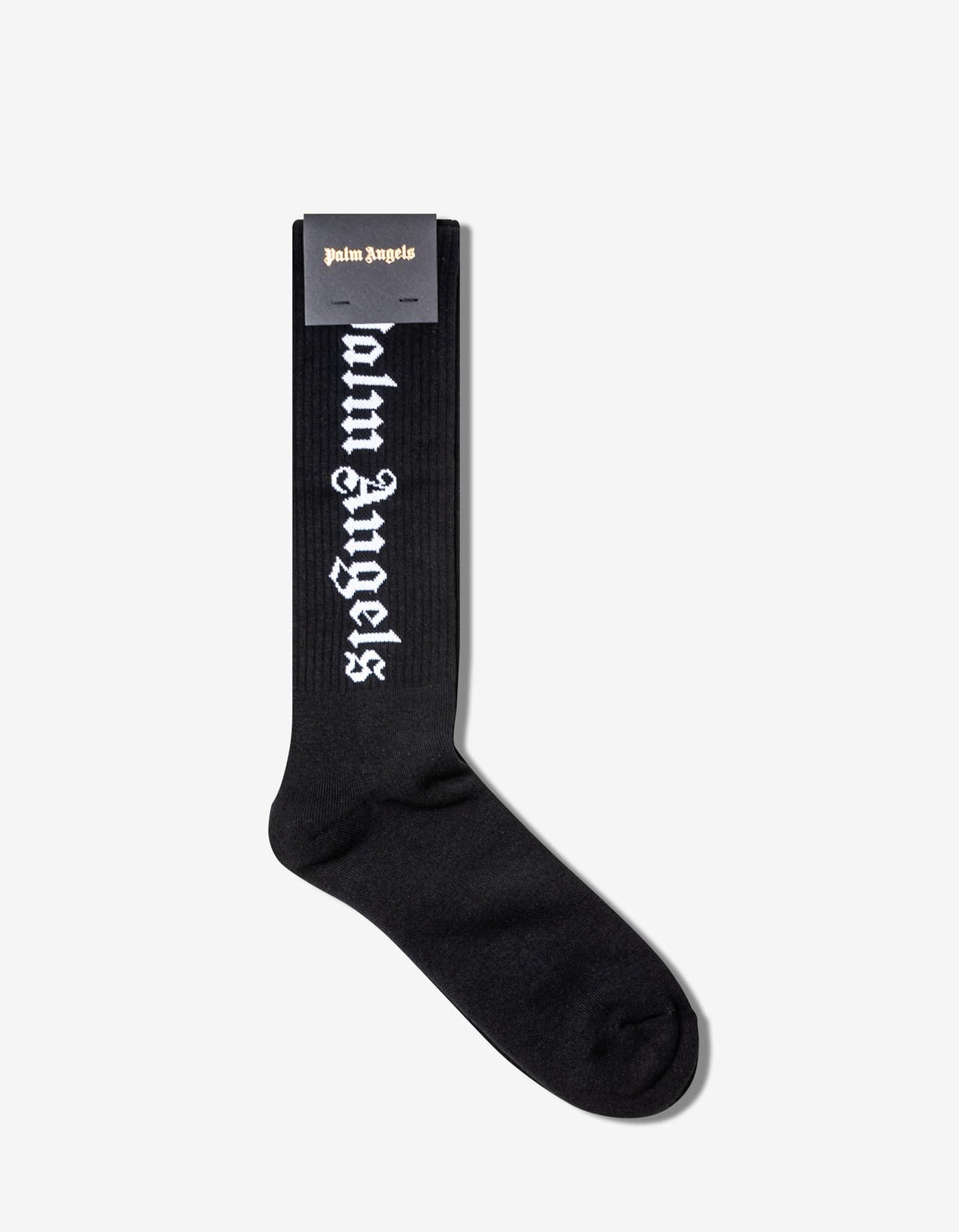 Palm Angels Black Vertical Logo Socks