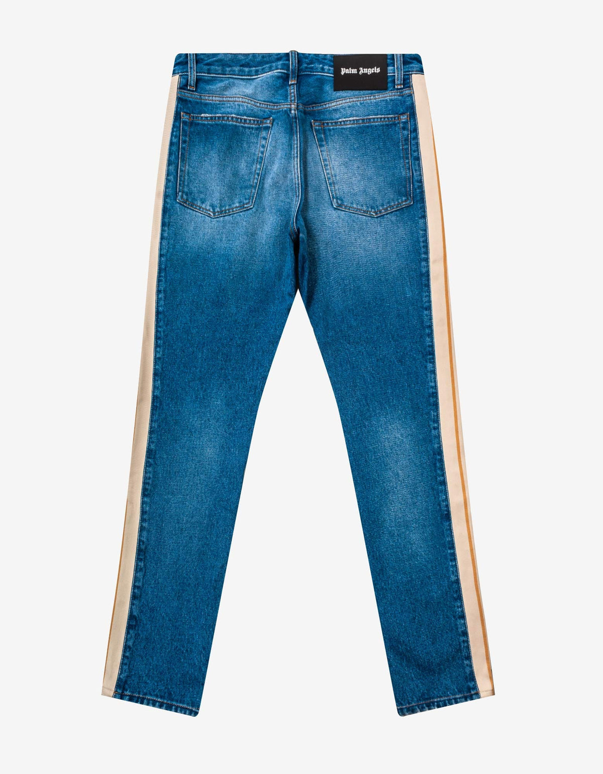 Palm Angels Blue Side-Stripe Jeans