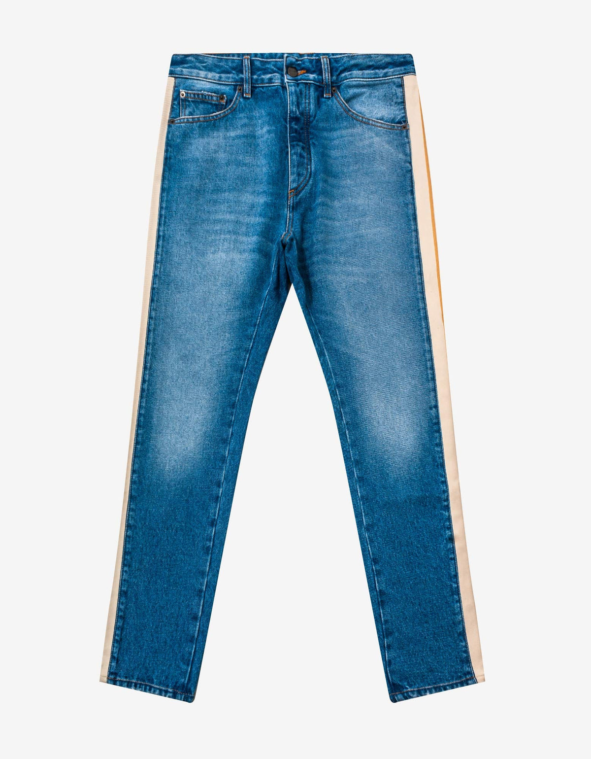 Palm Angels Blue Side-Stripe Jeans