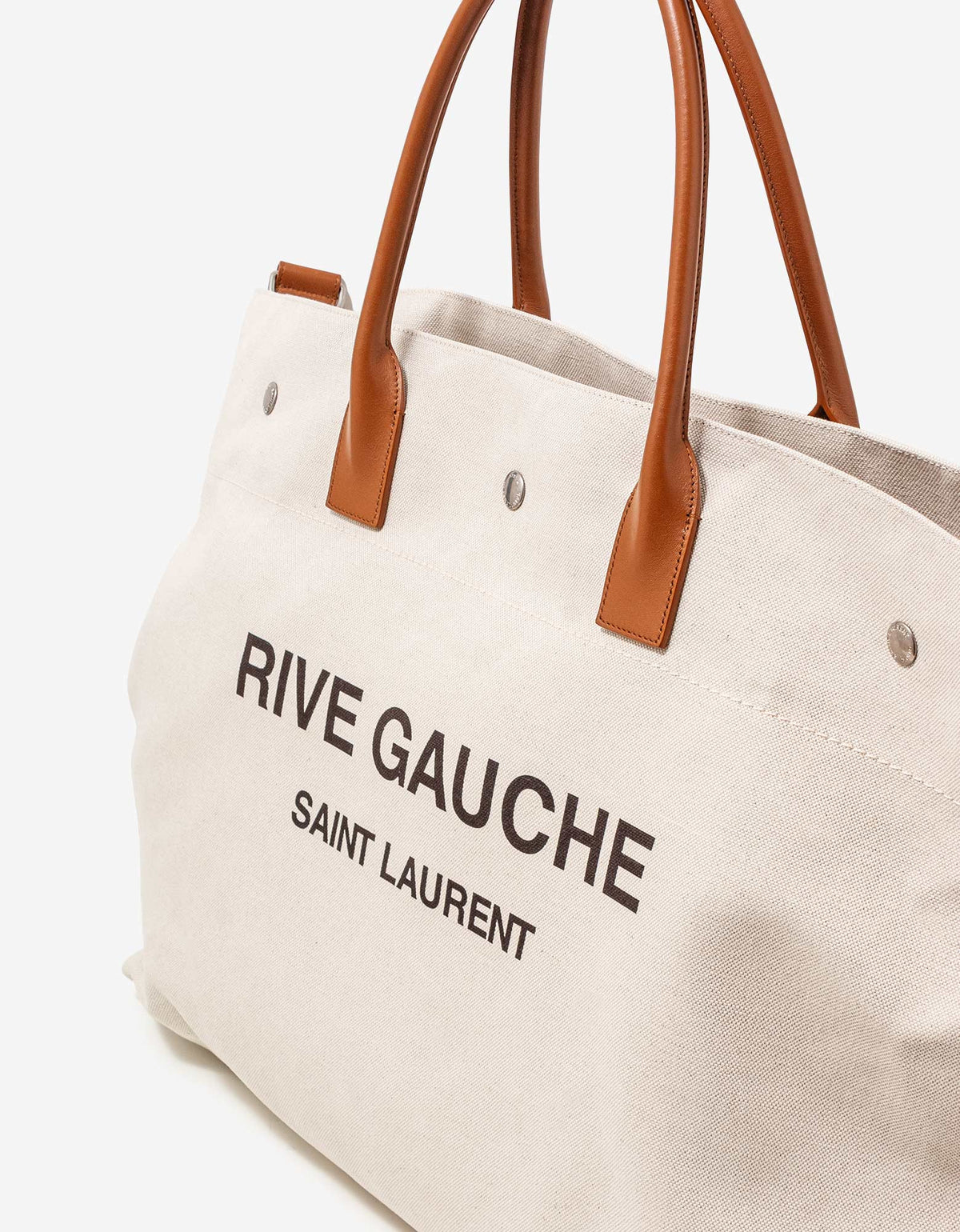 Saint Laurent Beige Rive Gauche Maxi Shopping Bag