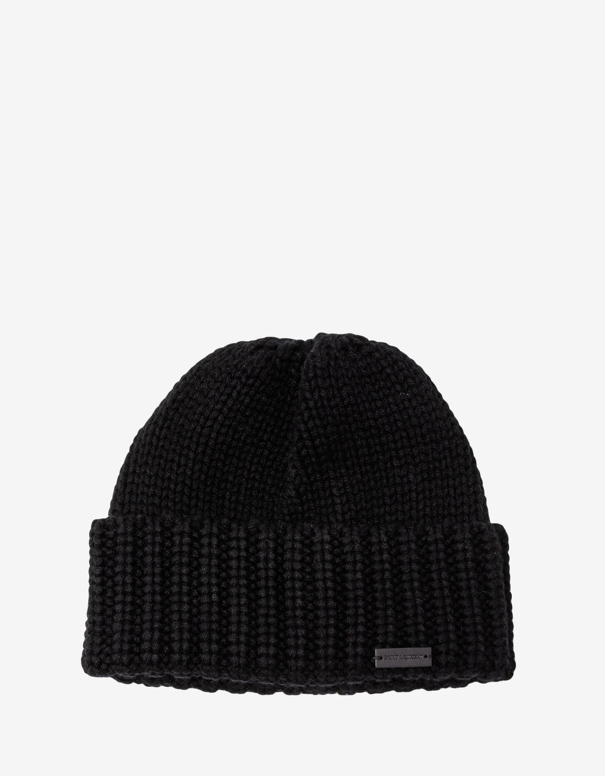 Saint Laurent Black Cashmere Beanie Hat