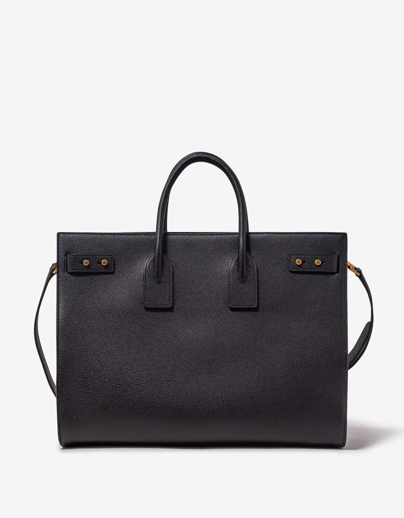 Saint Laurent Black Leather Thin Large Bag