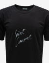 Saint Laurent Black Logo Print Oversized T-Shirt