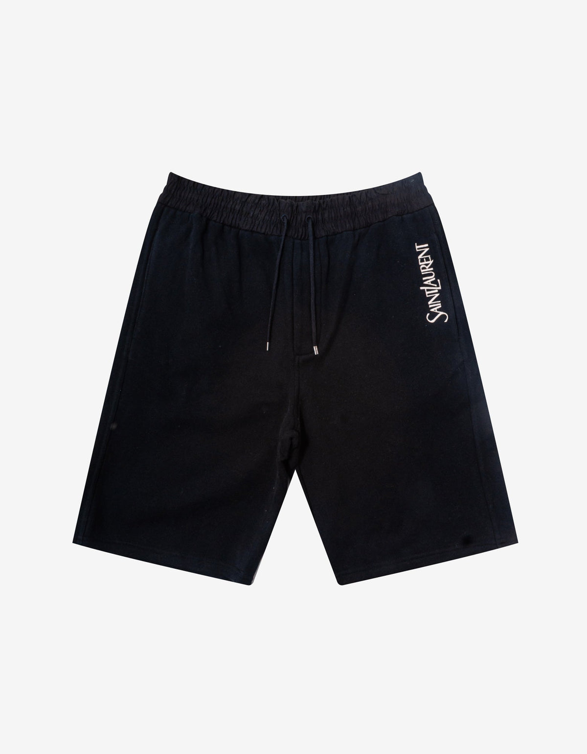 Saint Laurent Black Logo Sweat Shorts