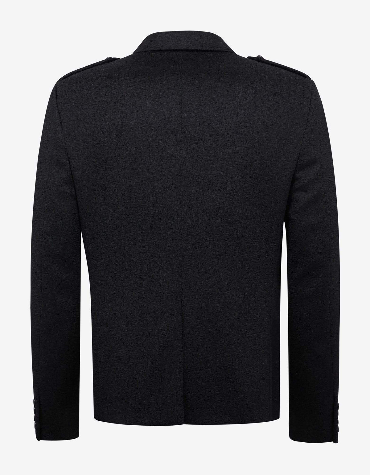 Saint Laurent Black Military Double-Breasted Wool Jacket