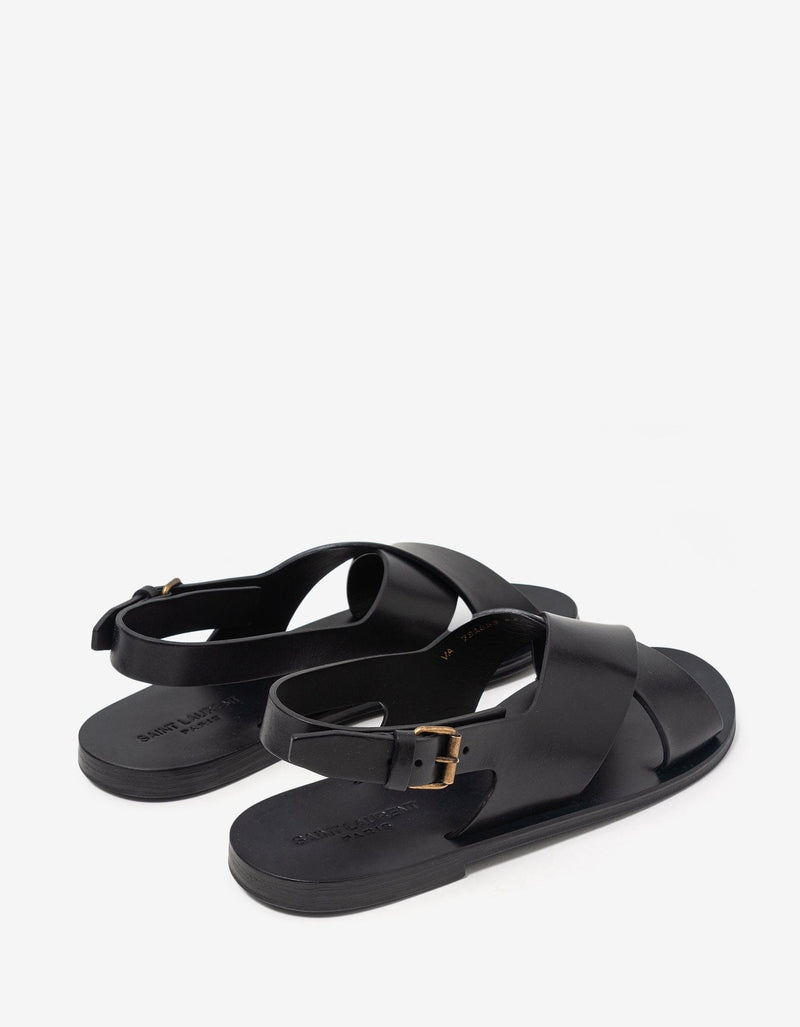 Saint Laurent Black Mojave Leather Sandals