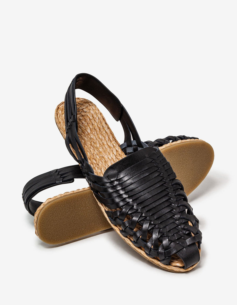 Saint Laurent Black Sidi Leather Sandals