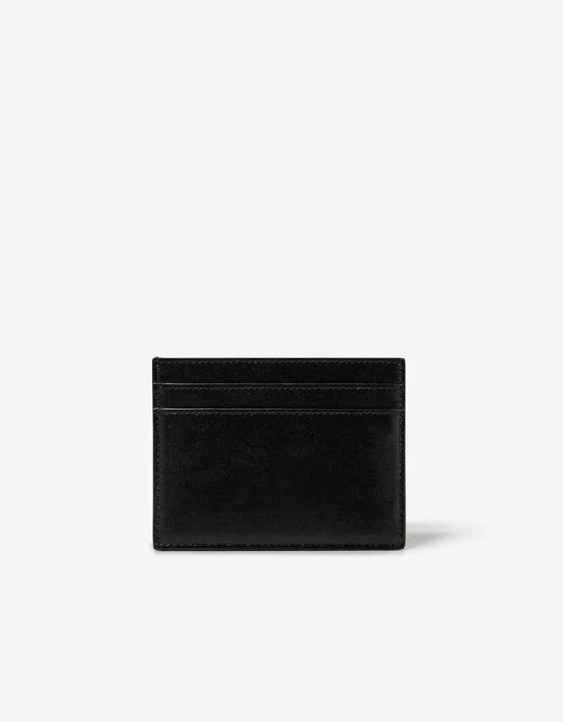 Saint Laurent Black Studded Leather Card Holder