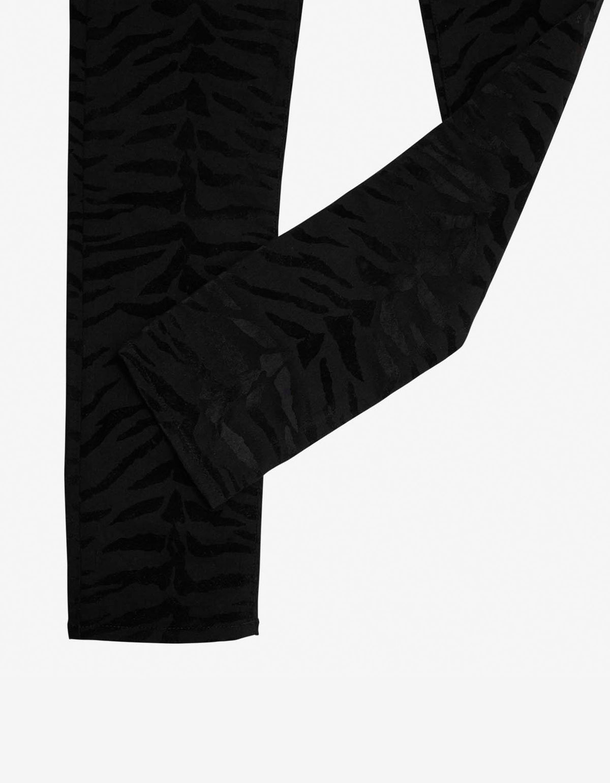 Saint Laurent Black Zebra Print Skinny Jeans