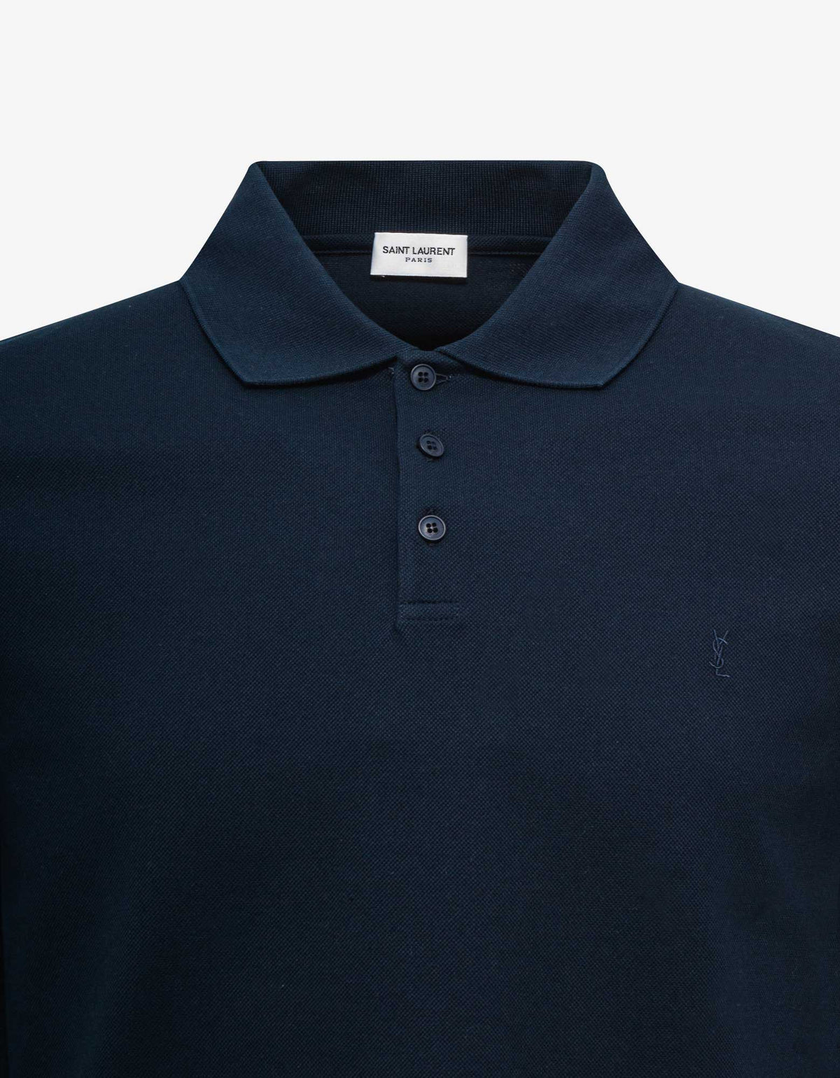 Saint Laurent Blue Monogram Polo T-Shirt