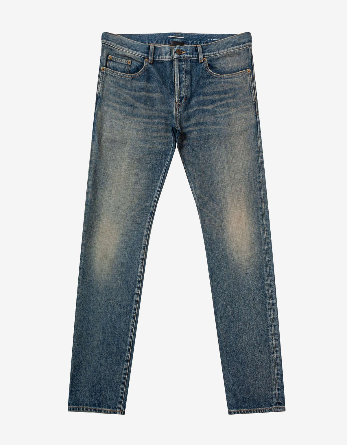 Saint Laurent Dirty Sandy Blue Slim Fit Jeans