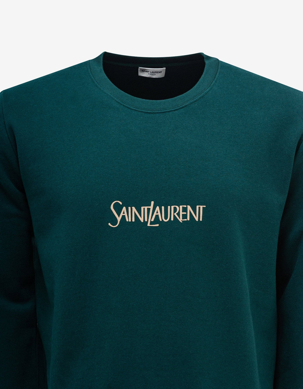 Saint Laurent Green Logo Sweatshirt