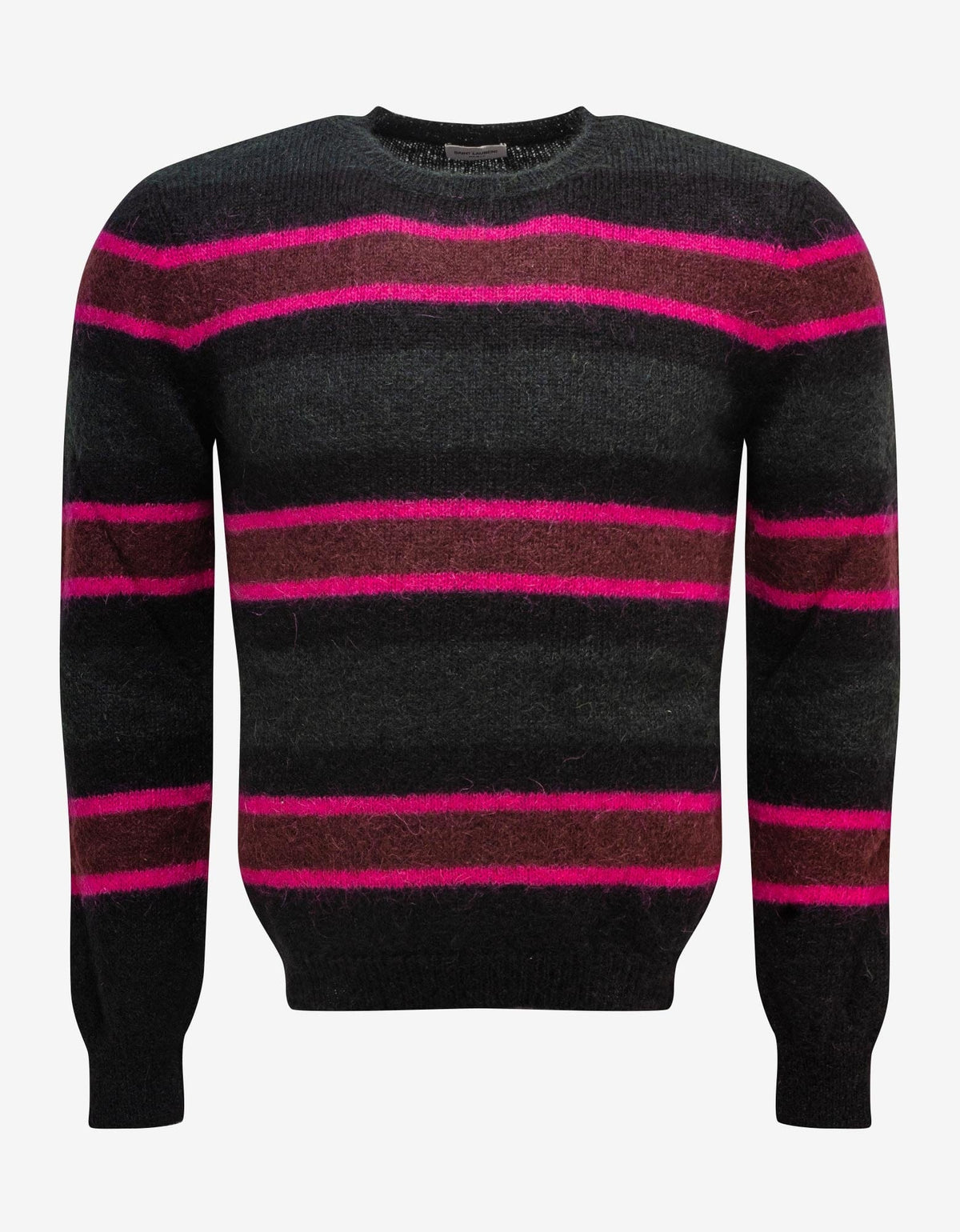 Saint Laurent Grey Stripe Mohair Sweater