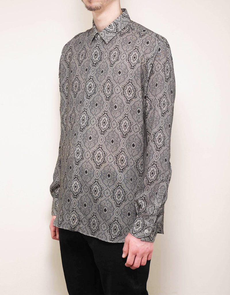 Saint Laurent Paisley Print Wool Shirt