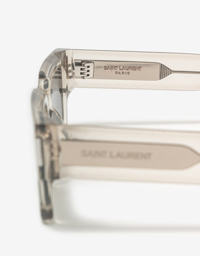 Saint Laurent Transparent and Silver SL 572 Sunglasses
