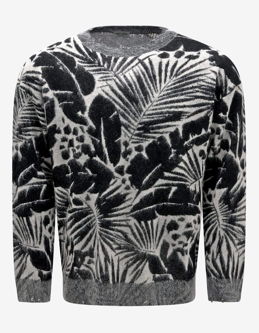Saint Laurent Saint Laurent Tropical Leaves Graphic Sweater