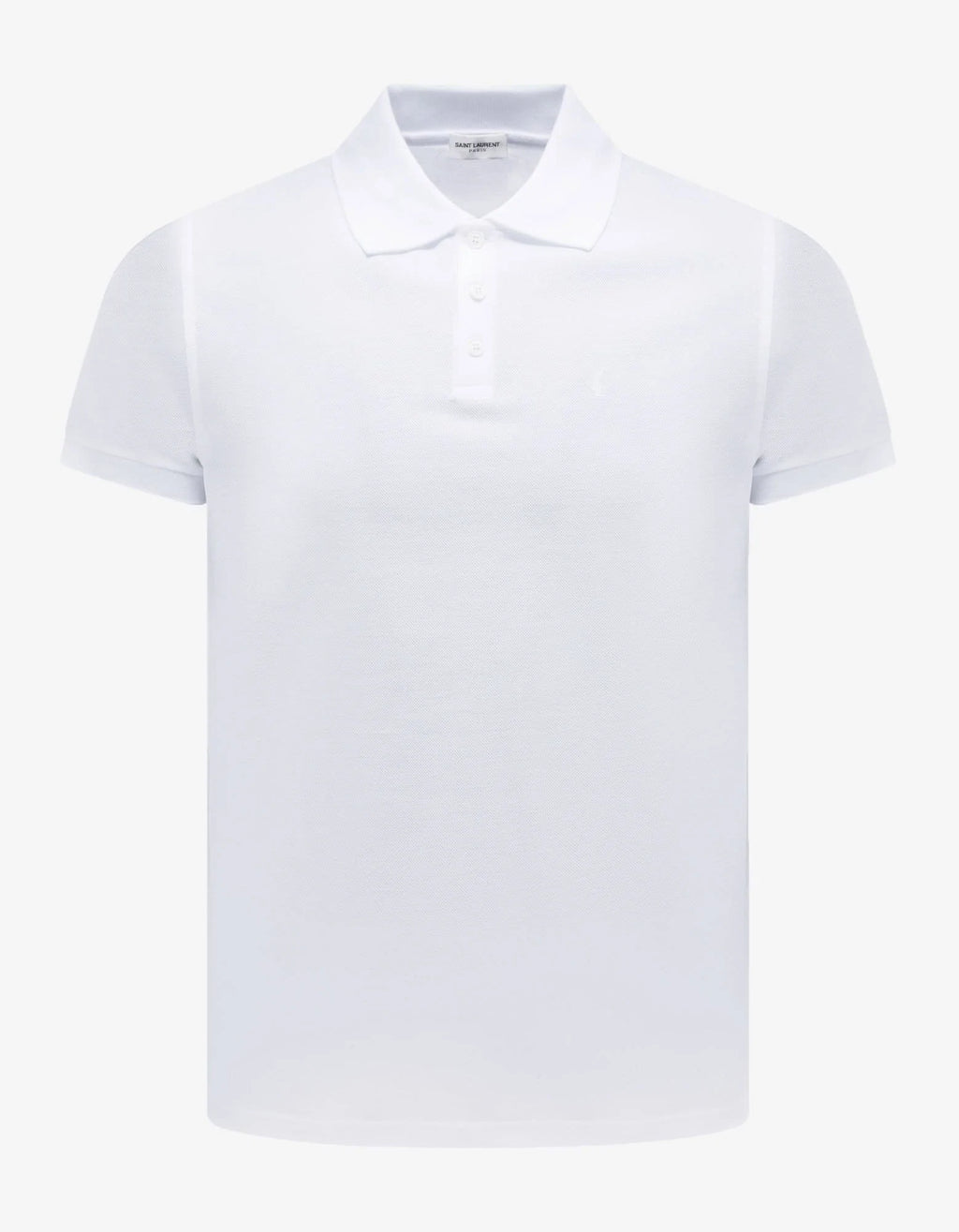 Saint Laurent Saint Laurent White Monogram Polo T-Shirt