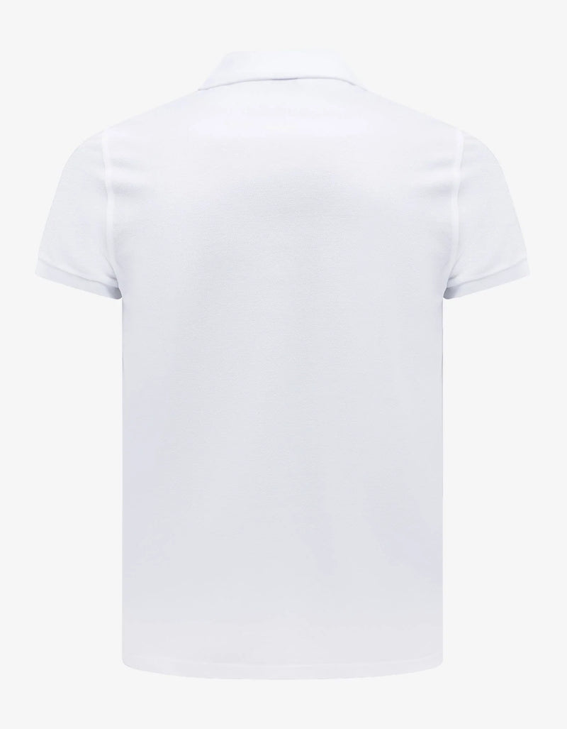 Saint Laurent White Monogram Polo T-Shirt
