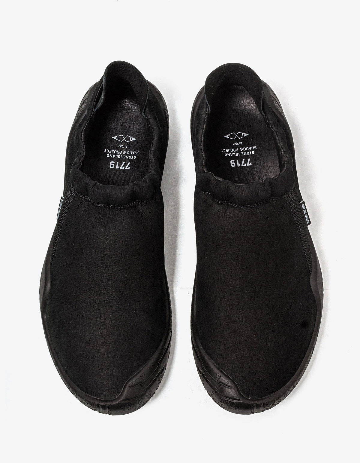 Stone Island Shadow Project Black Slip-on Suede Trainers