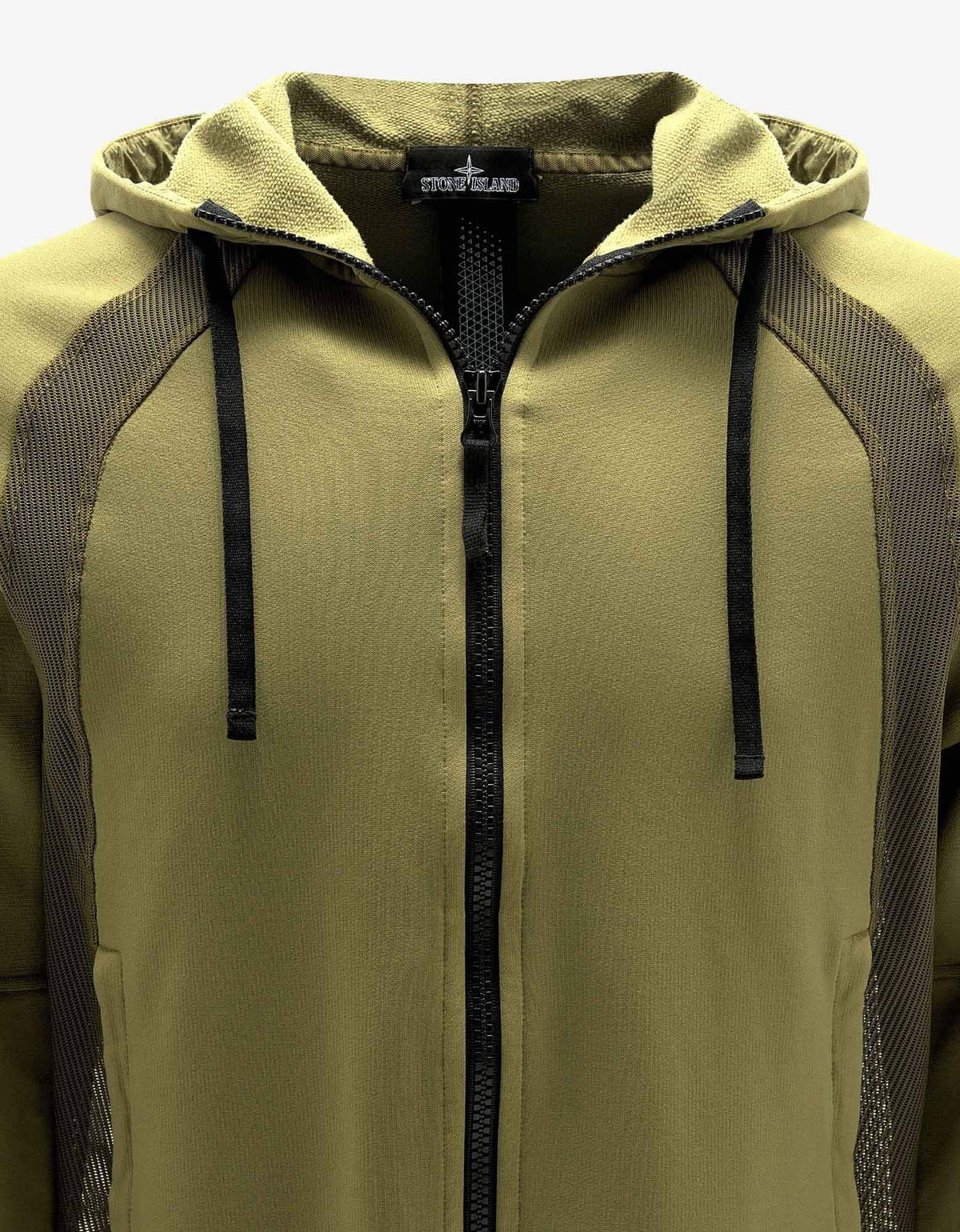 Stone Island Shadow Project Green Mesh Vent Hoodie