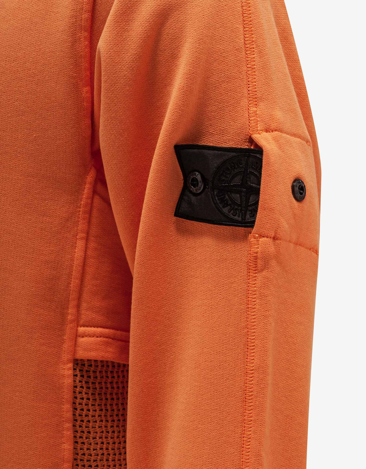 Stone Island Shadow Project Orange Mesh Detail Sweatshirt