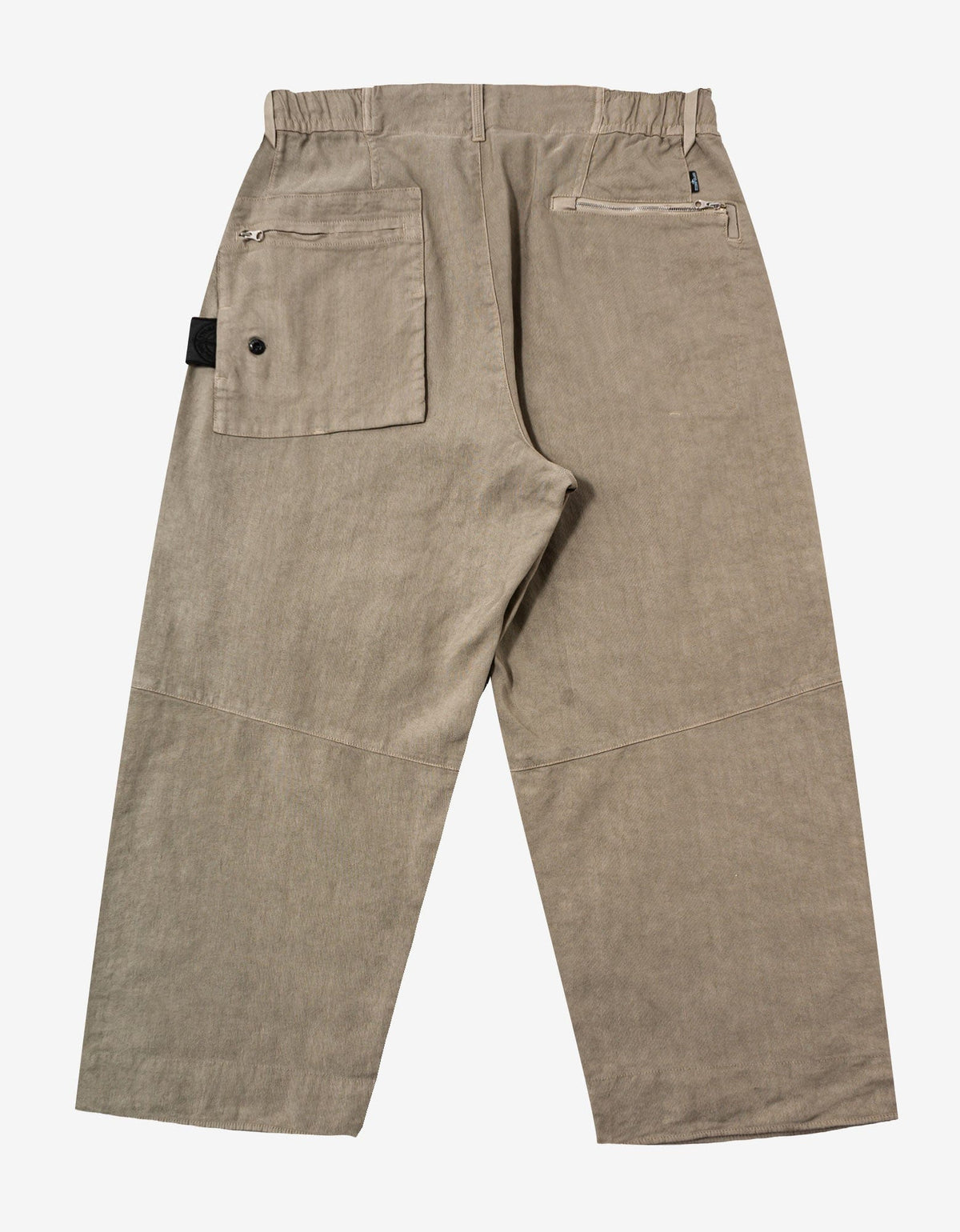 Stone Island Shadow Project Sand Linen-Blend Cropped Trousers