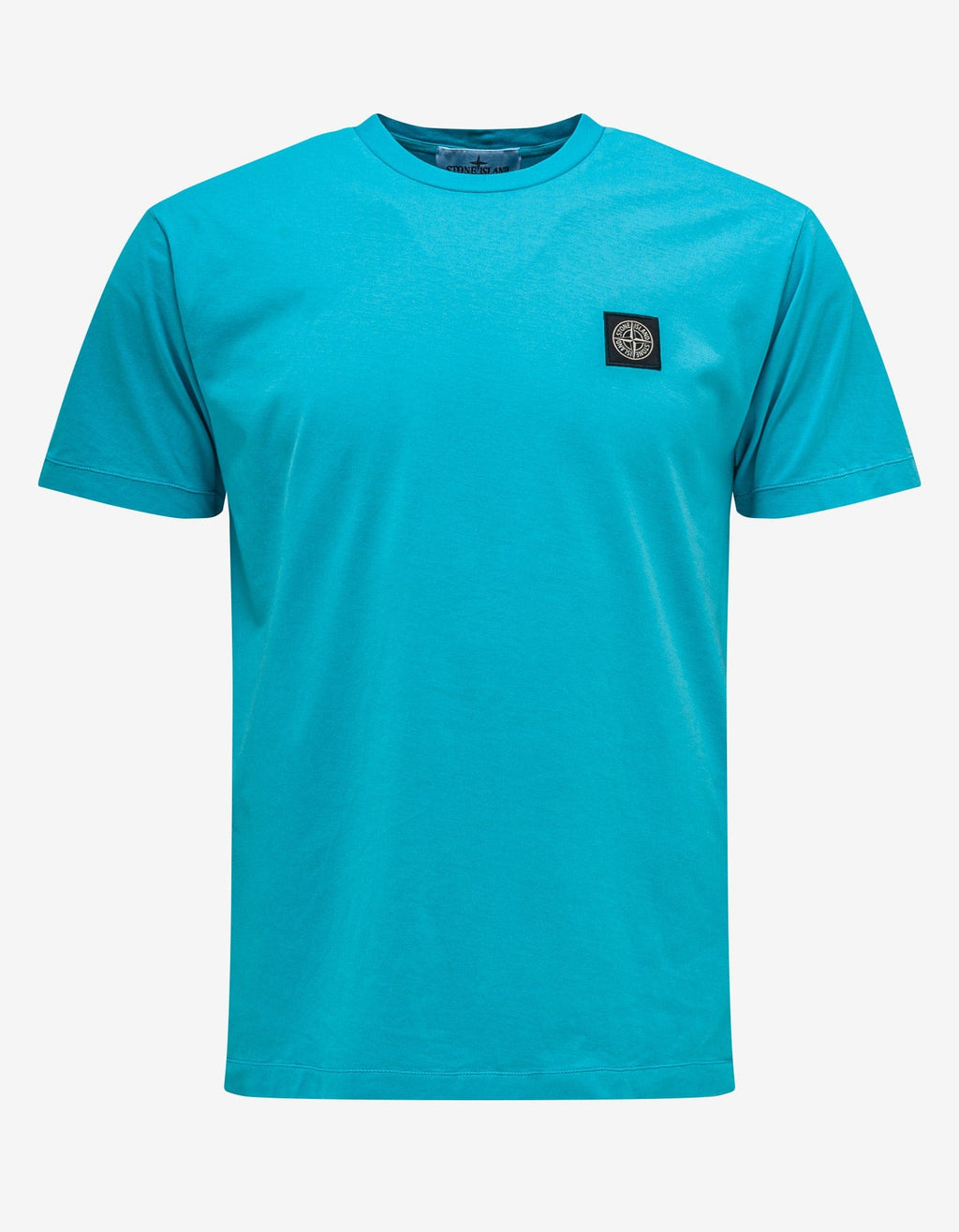 Stone Island Stone Island Turquoise Blue Compass Patch T-Shirt