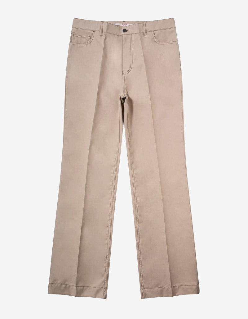 Valentino Beige Straight Fit Trousers