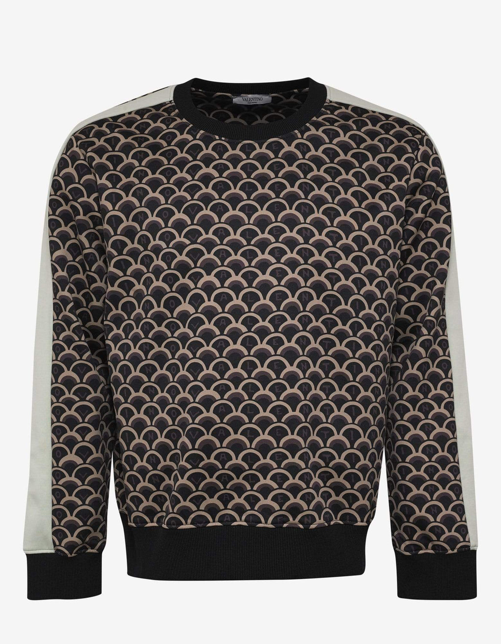 Valentino Valentino Black & Beige Logo Scale Print Sweatshirt