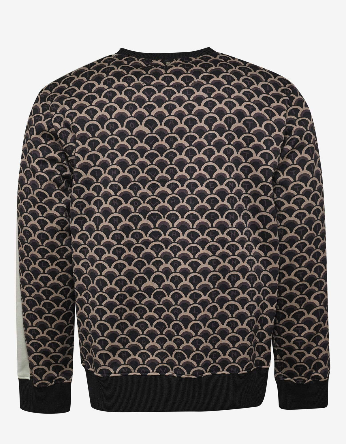 Valentino Black & Beige Logo Scale Print Sweatshirt