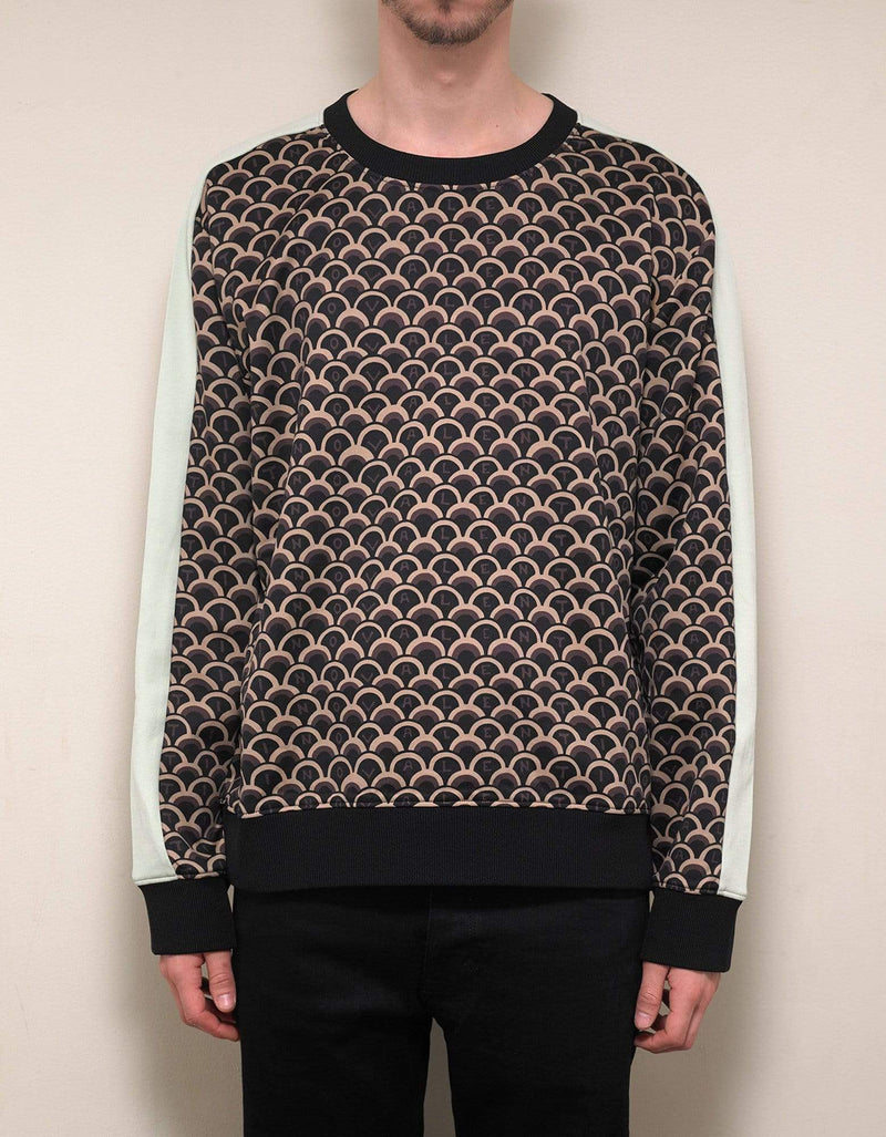 Valentino Black & Beige Logo Scale Print Sweatshirt