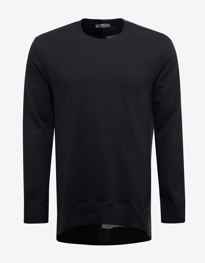 Valentino Black Jamie Reid Print Longline Sweatshirt
