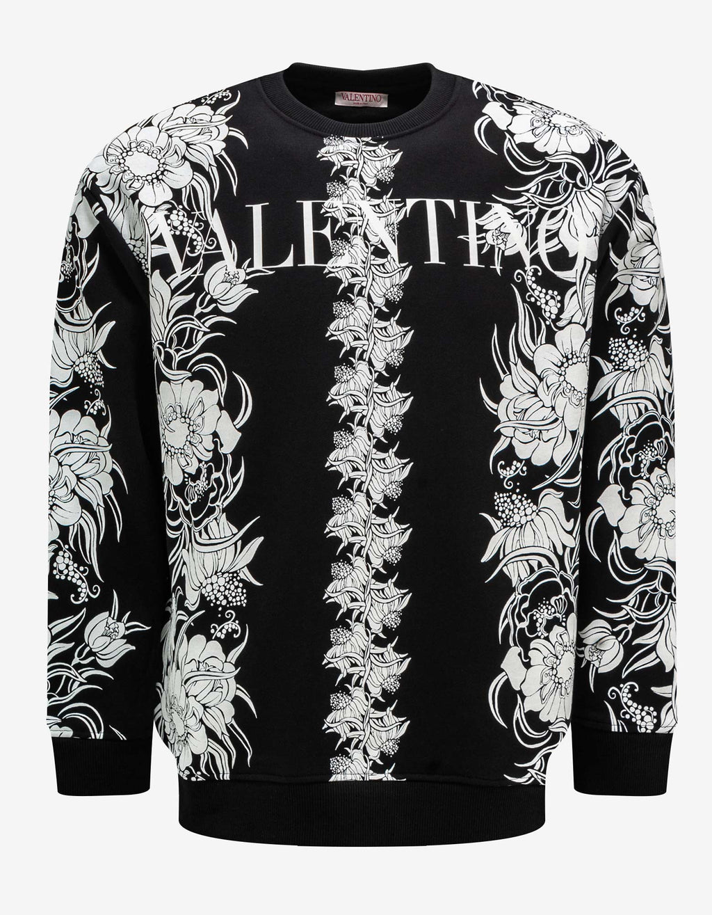 Valentino Valentino Black Street Flowers Daisyland Sweatshirt