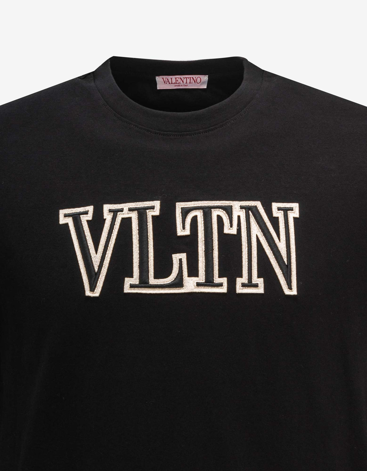 Valentino Black VLTN Embroidered T-Shirt