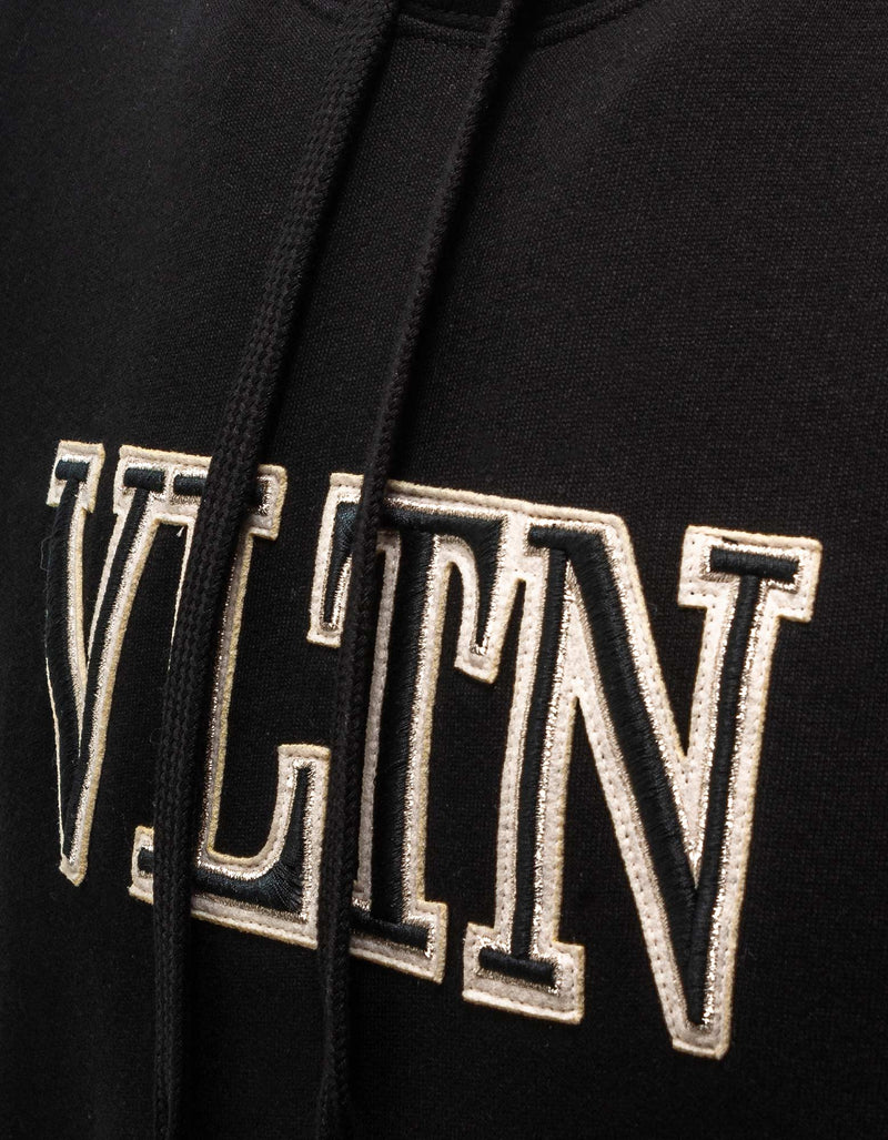 Valentino Black & White VLTN Embroidered Hoodie