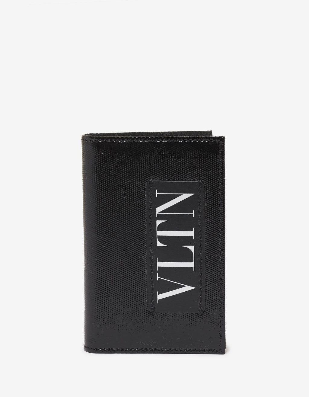 Valentino Garavani Valentino Garavani Black Patent Leather VLTN Card Wallet