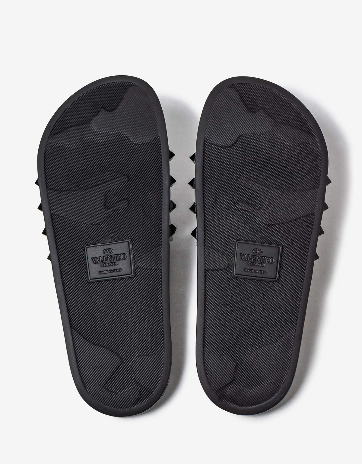 Valentino Garavani Black Summer VLogo Signature Slide Sandals