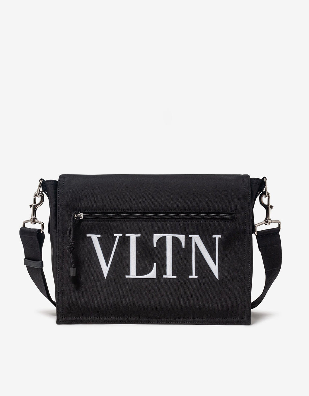 Valentino Garavani Valentino Garavani Black VLTN Nylon Messenger Bag