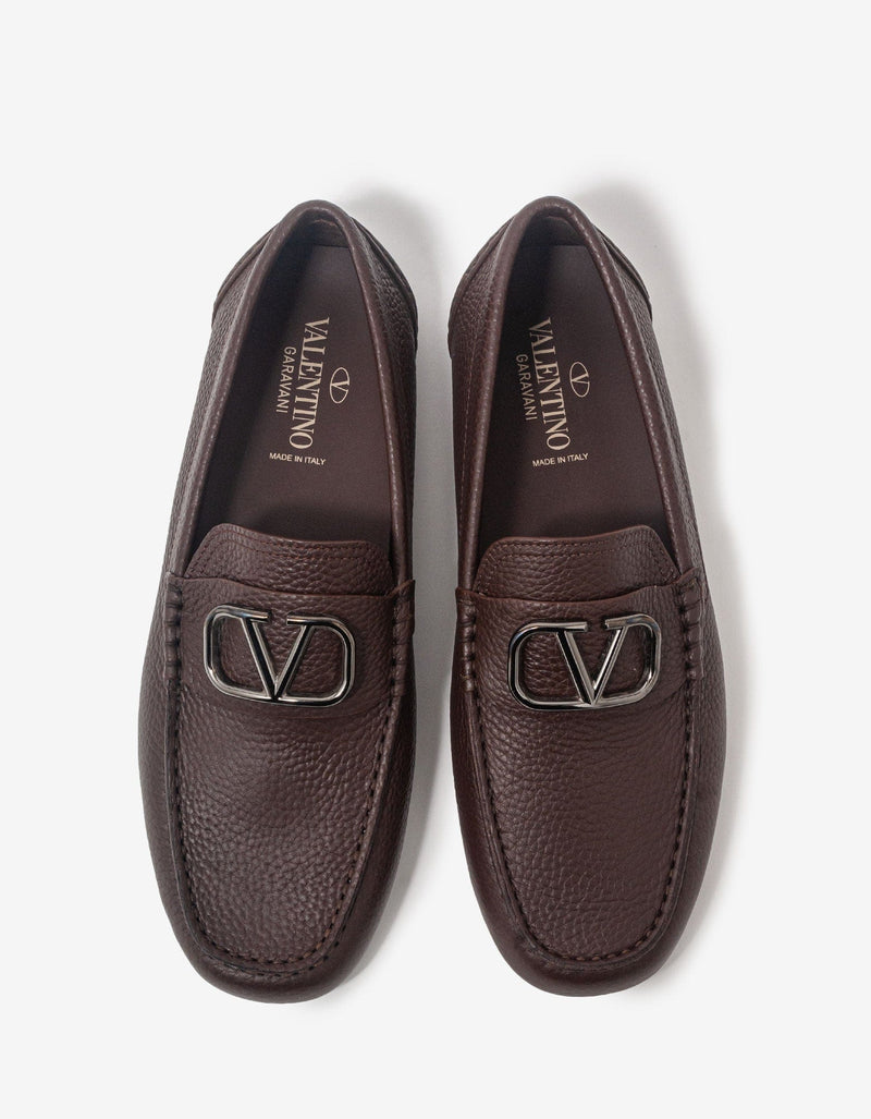 Valentino Garavani Brown VLogo Driving Shoes