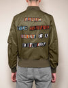 Valentino Khaki Jamie Reid Embellished Bomber Jacket
