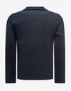 Valentino Navy Blue Double-Breasted Knitted Jacket