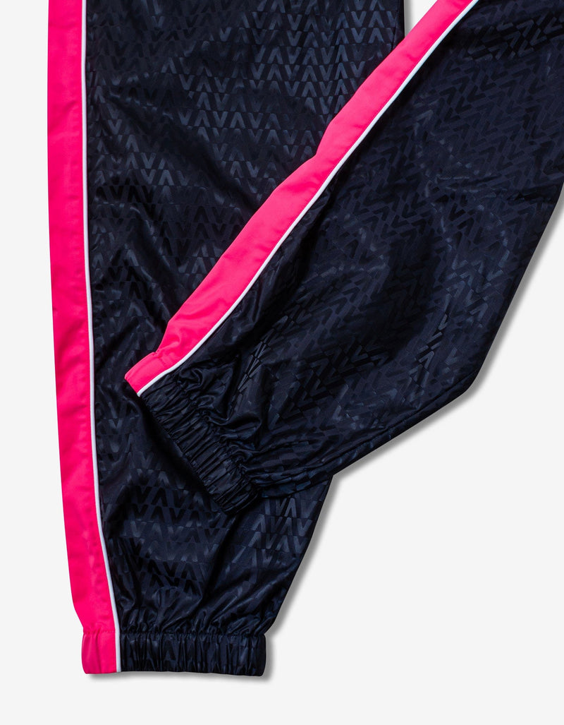 Valentino Navy Blue Optical Logo Jacquard Track Pants