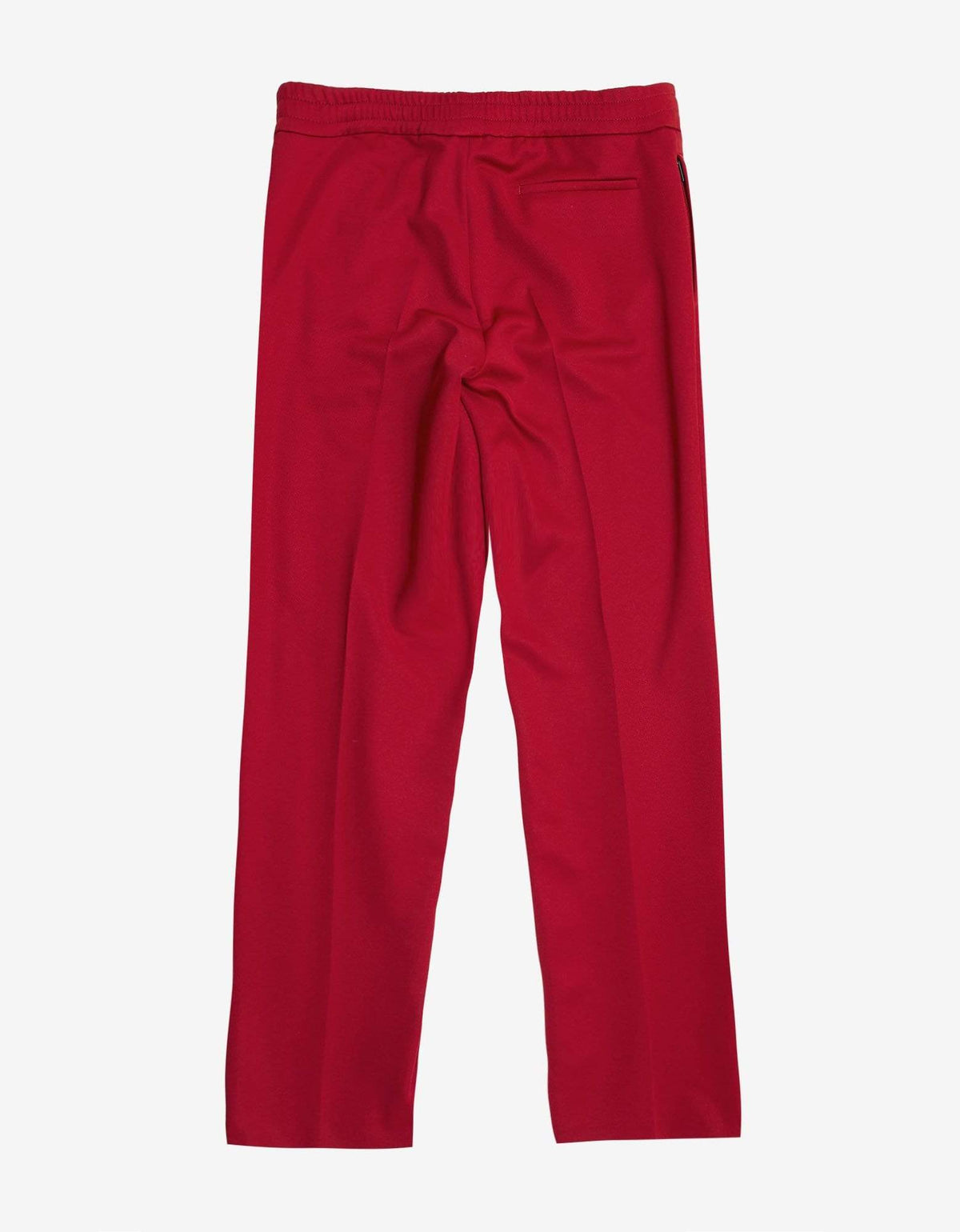Valentino Red Trousers with White Stripes