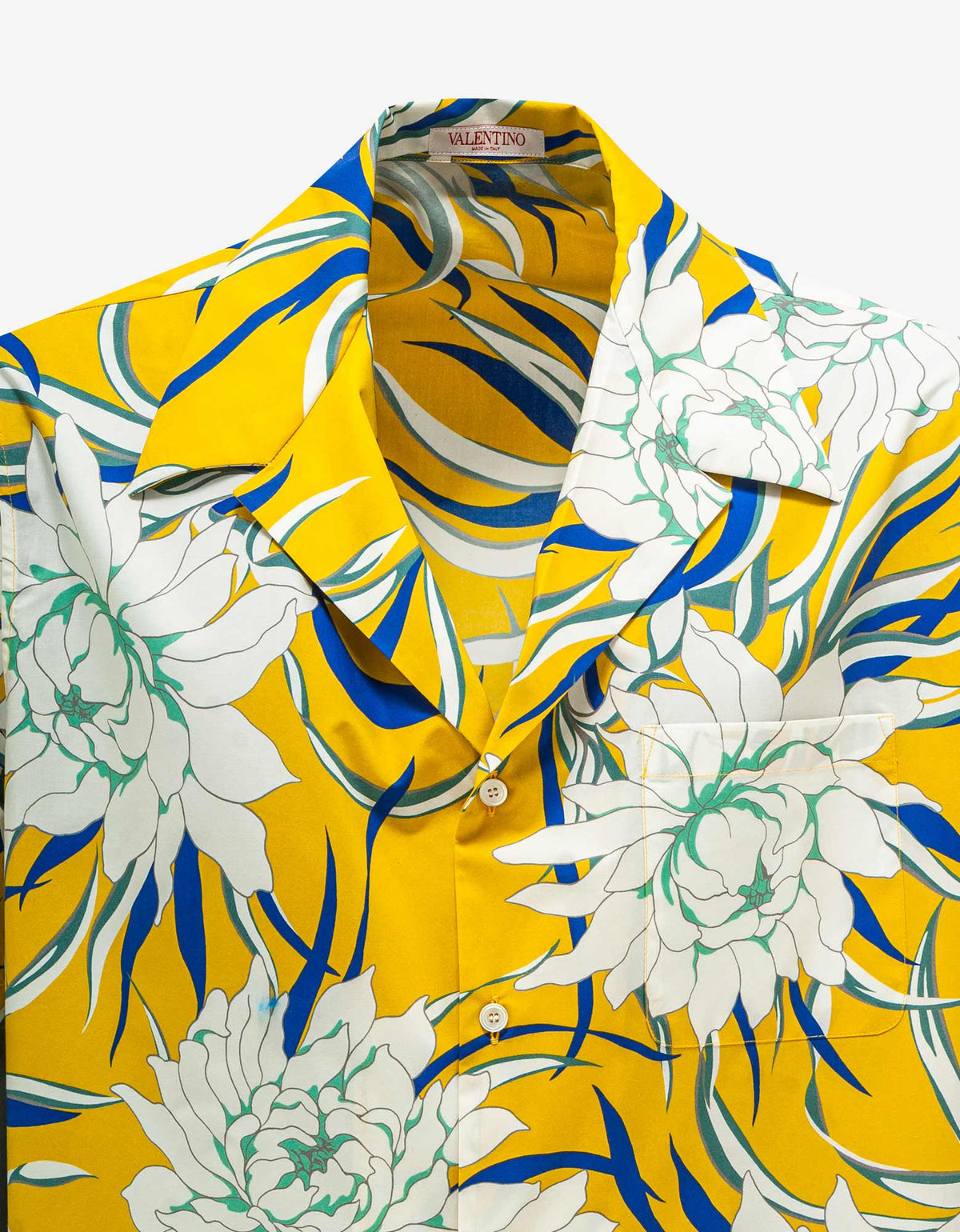Valentino Street Flowers Couture Peonies Print Bowling Shirt