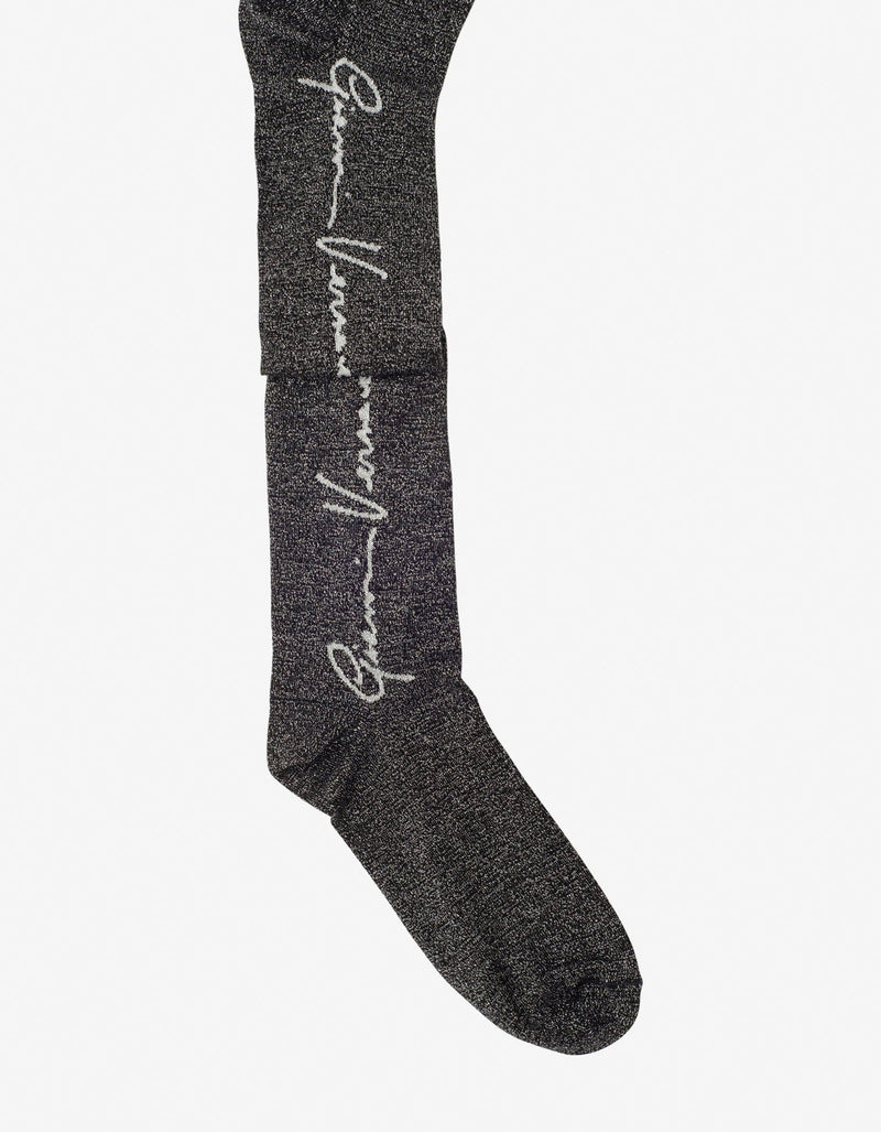 Versace Black & Silver GV Signature Socks