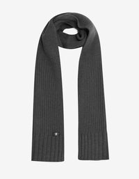 Versace Grey Ribbed Wool Scarf