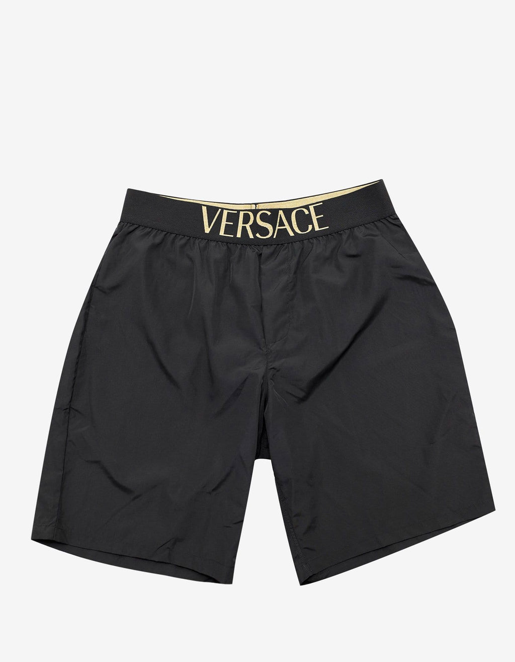 Versace Gym Versace Gym Black Logo Band Long Swim Shorts